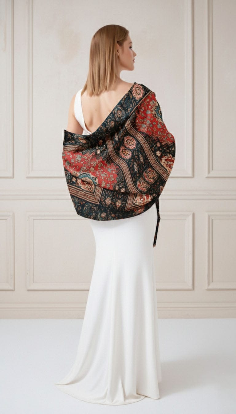 ROYAL PERSIAN SILK LONG LADIES SCARF