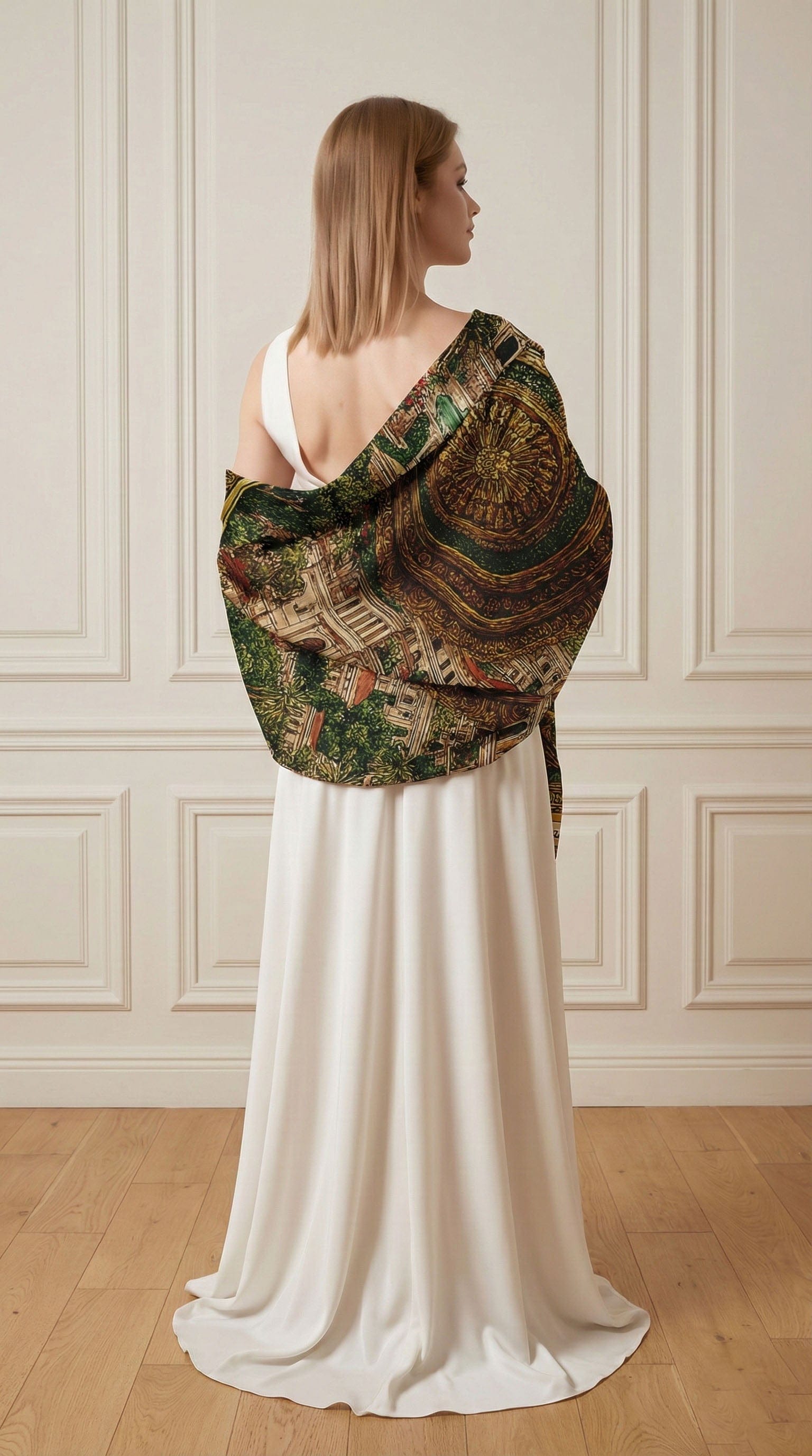 IMPERIAL FLORENTINE SILK LONG LADIES SCARF