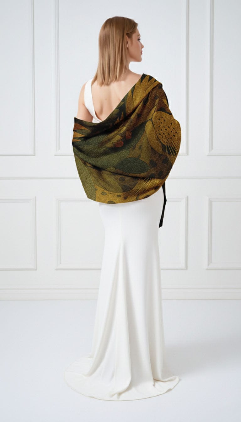 JUNGLE MAJESTY SILK LONG LADIES SCARF
