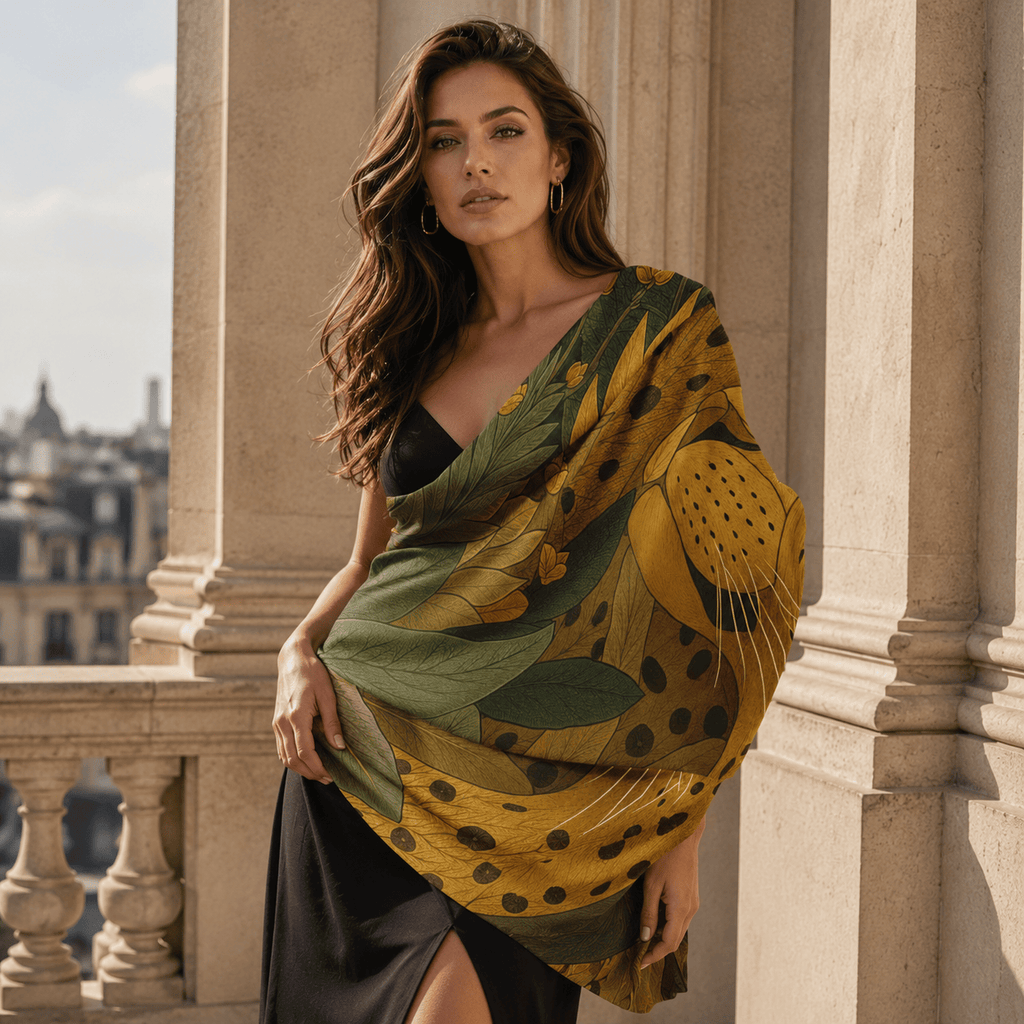 JUNGLE MAJESTY SILK LONG LADIES SCARF