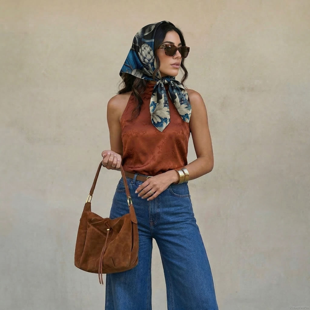 LOTURELLE SILK HEAD SCARF
