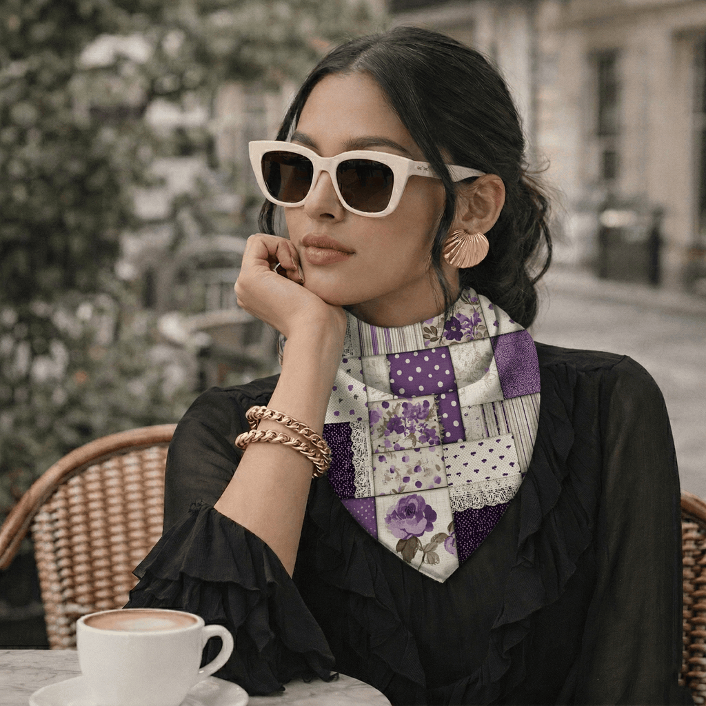 LAVENDER SILK BANDANA