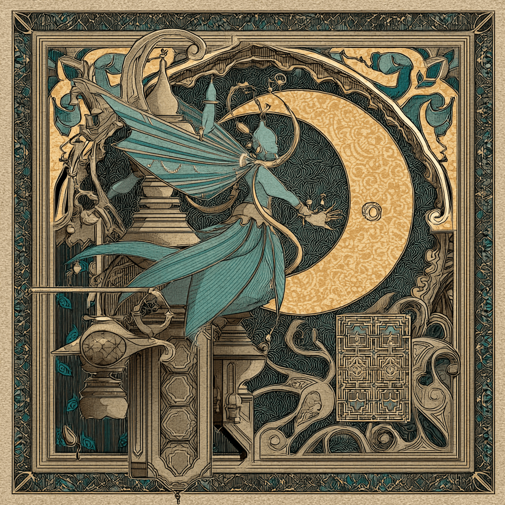 MYSTIC MOON SILK HEAD SCARF