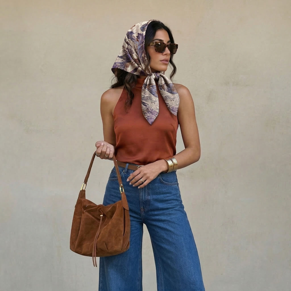 MONARCH SILK HEAD SCARF