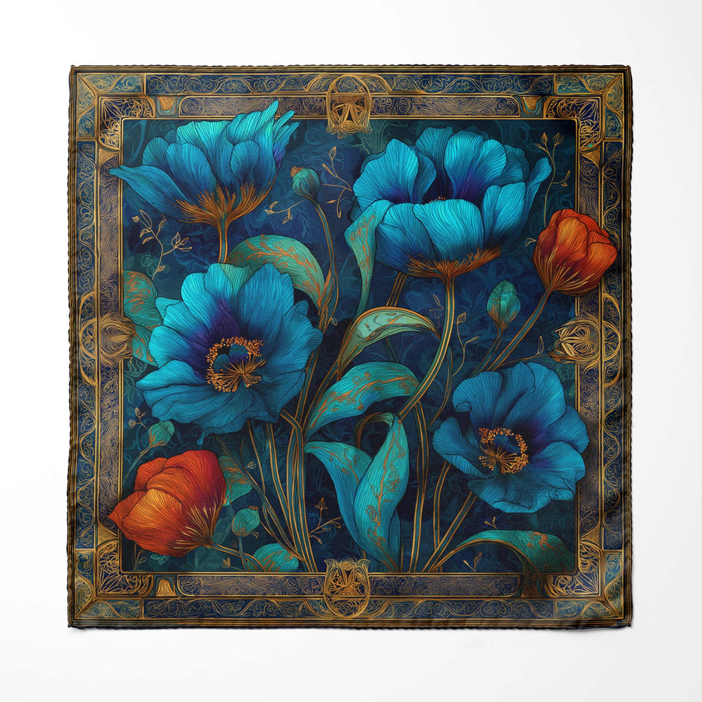 NOCTURNAL PETALS SILK POCKET SQUARE