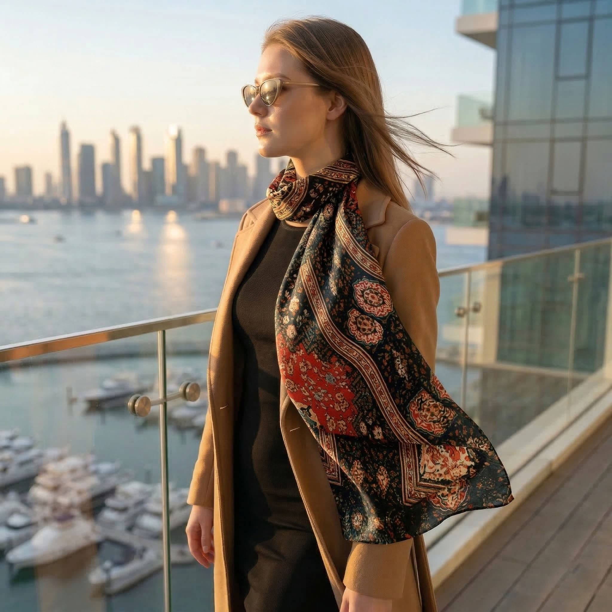 ROYAL PERSIAN SILK LONG LADIES SCARF