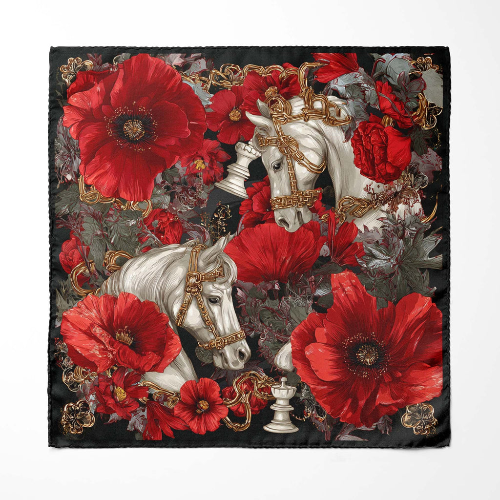 POPPIES OF POWER SILK POCKET SQUARE