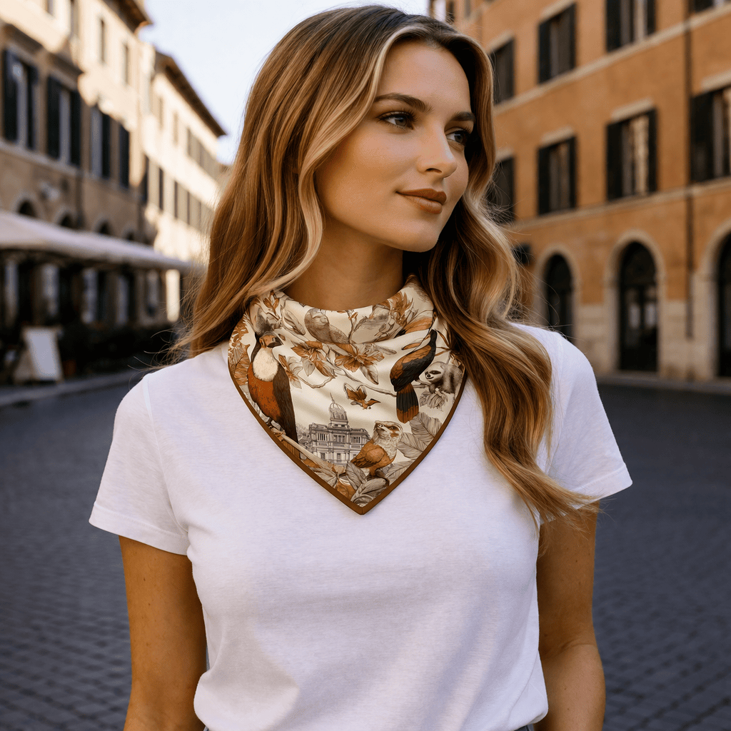 ROYAL BOTANICAL AVIARY SILK BANDANA