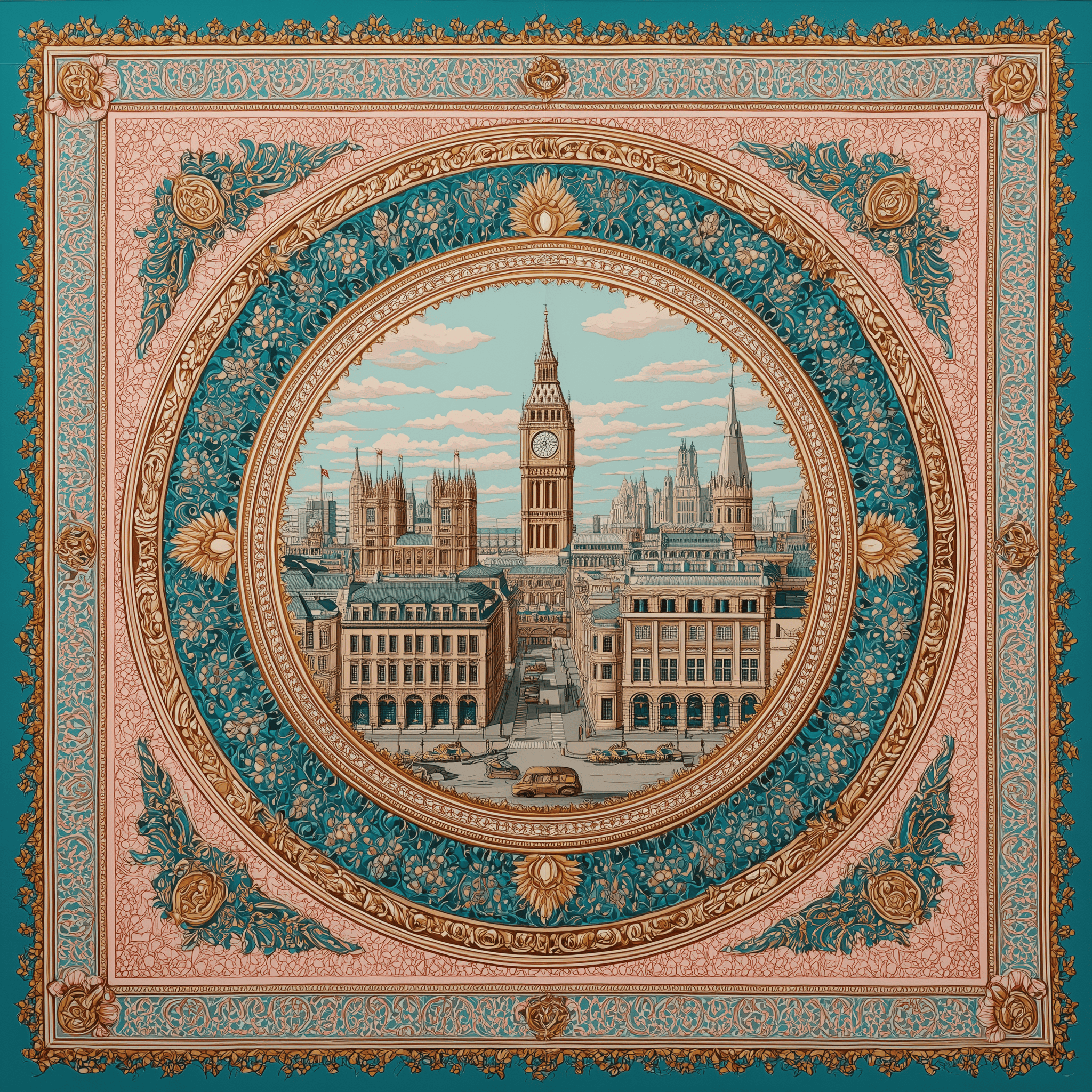 REGAL LONDON REVERIE SILK HEAD SCARF