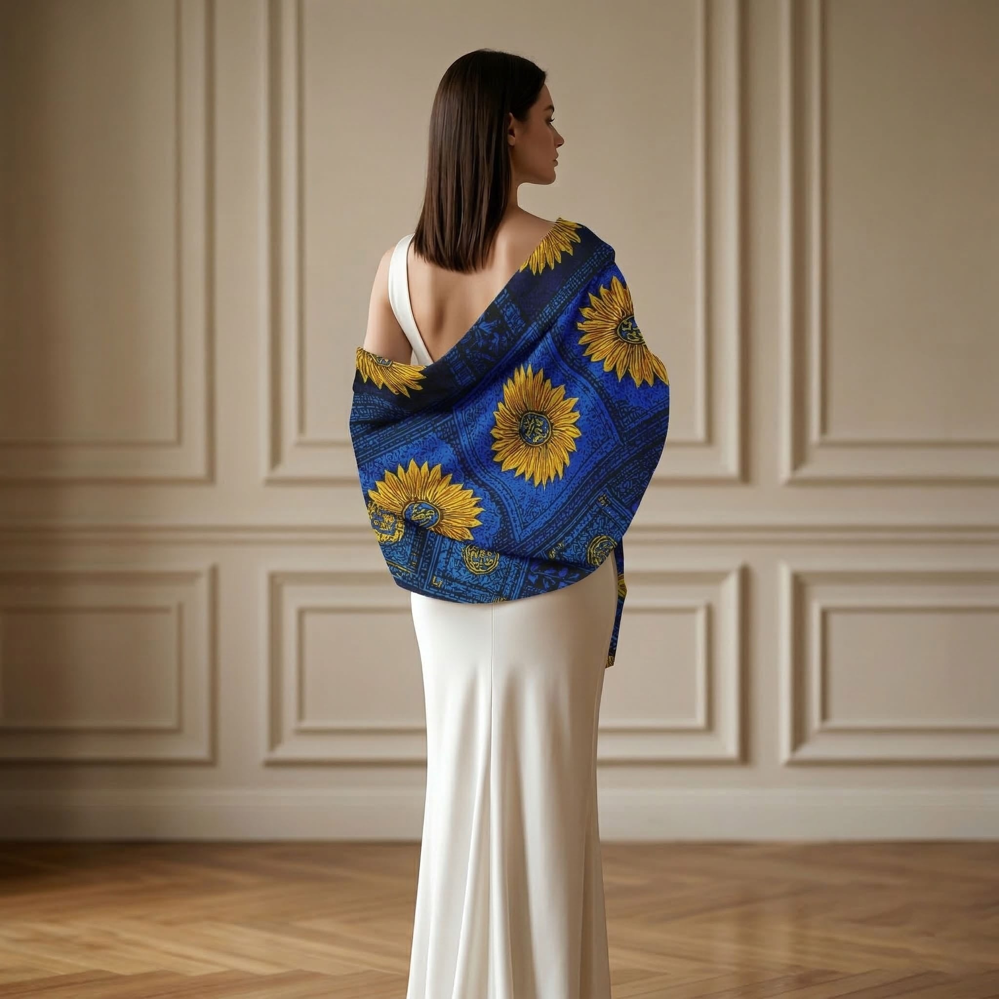 LOGOSE SILK LONG LADIES SCARF