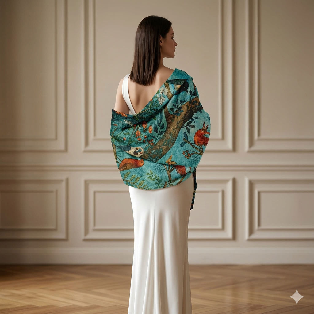 JESSIE ZHAO SILK LONG LADIES SCARF