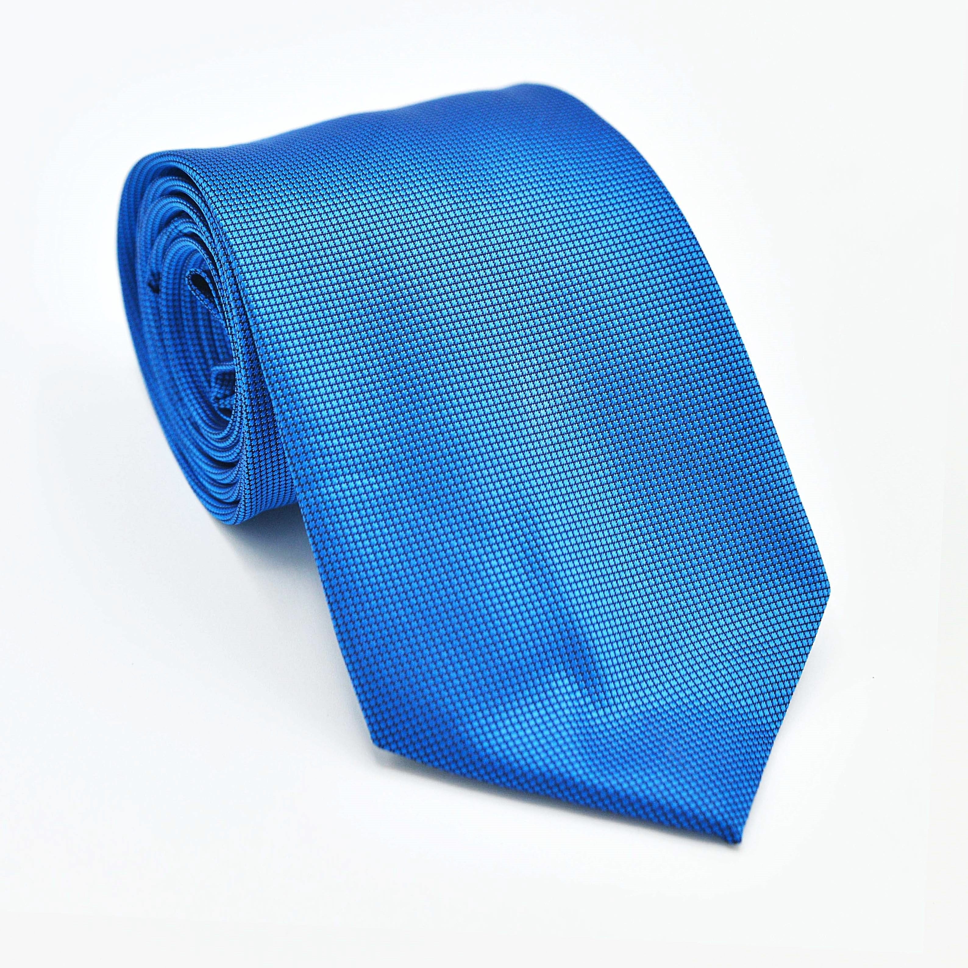 ROYAL BLUE TEXTURE SKINNY TIE
