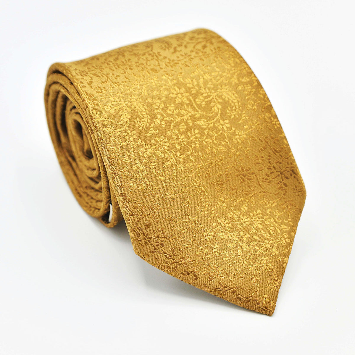CARAMEL BROWN PAISLEY SKINNY TIE