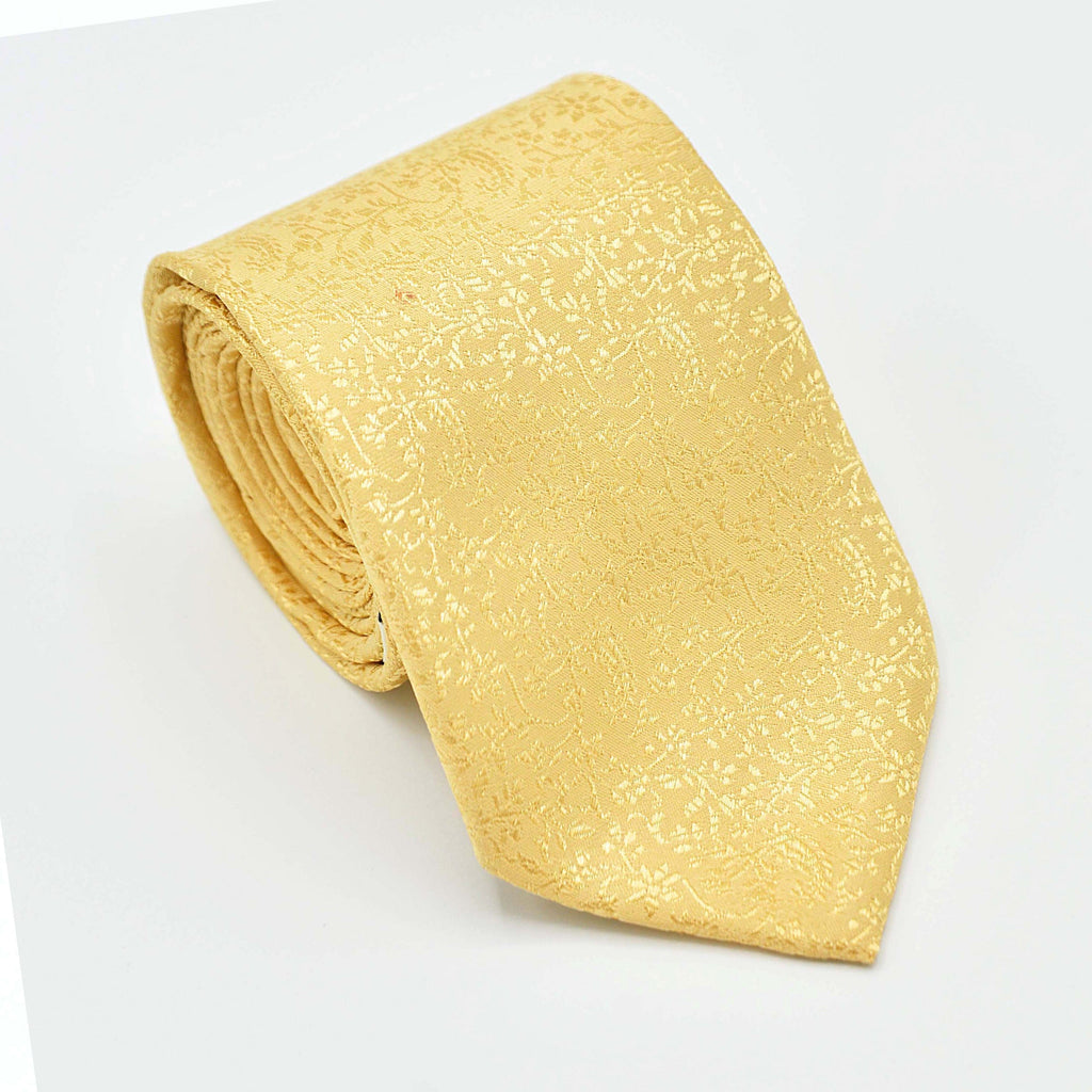 ROYAL YELLOW PAISLEY SELF PRINTED TIE