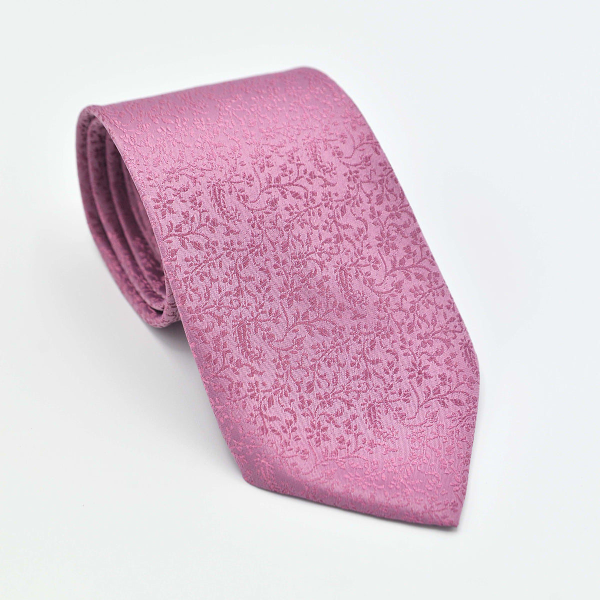 PINK PAISLEY SELF PRINTED TIE
