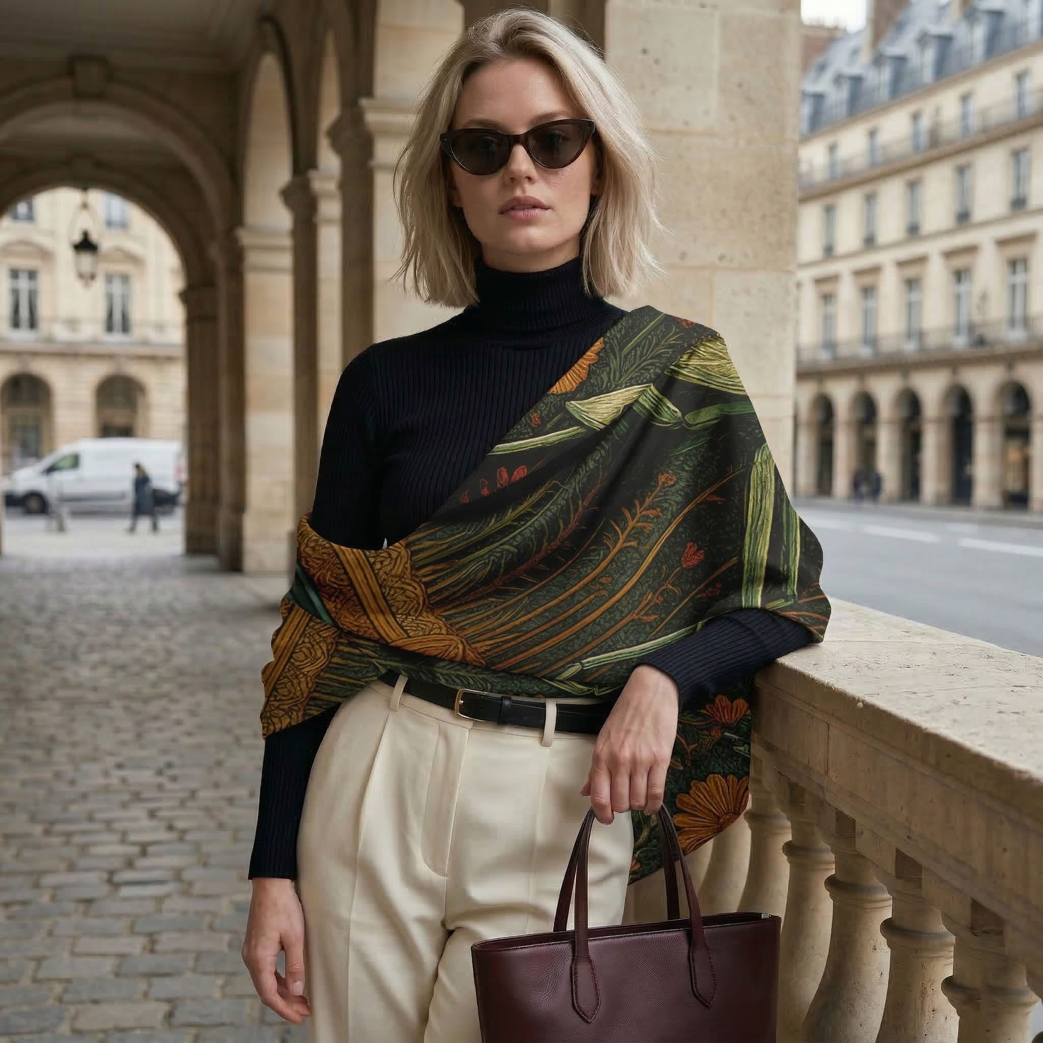 THE MANTIS SERENADE SILK LONG LADIES SCARF