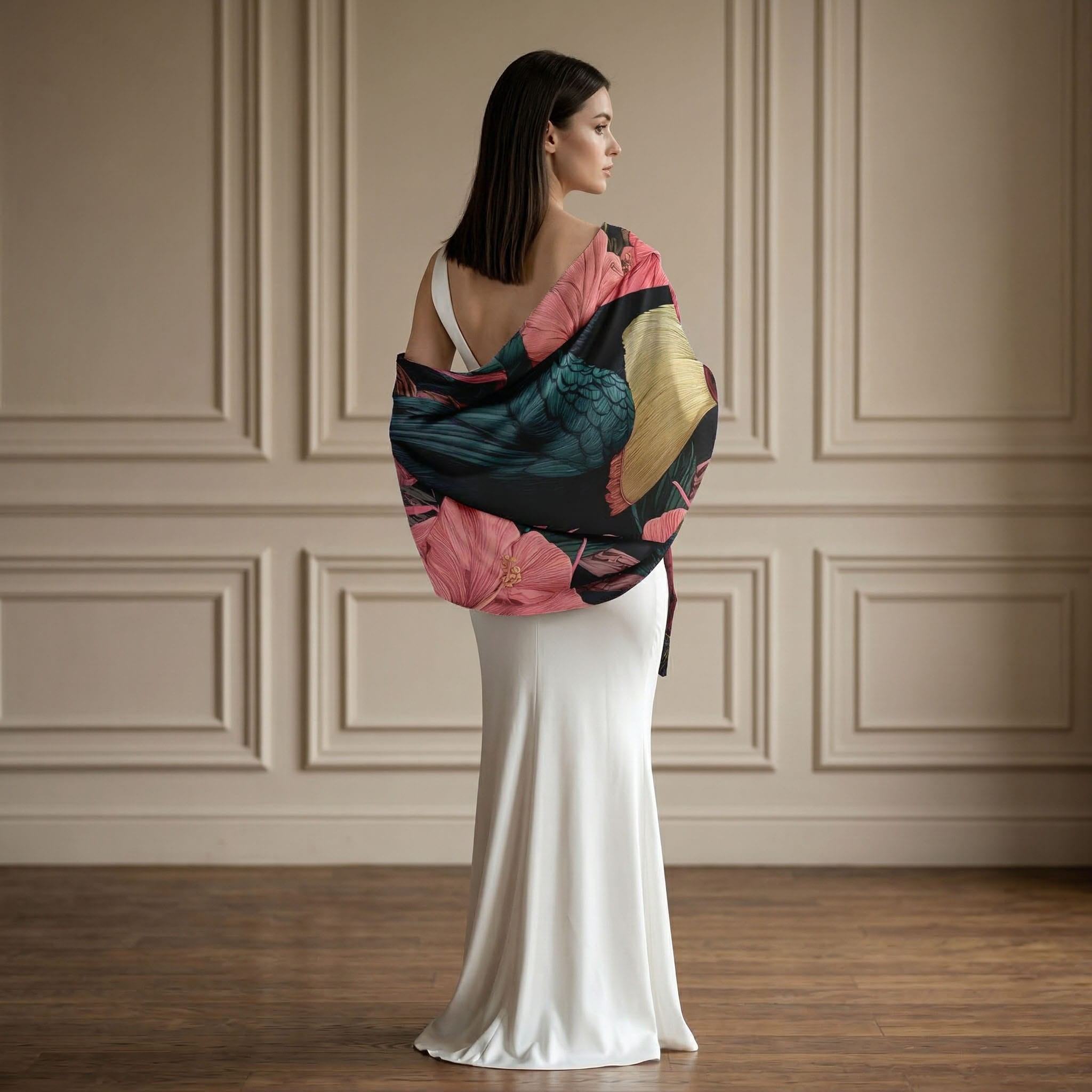DESAIN POLA SILK LONG LADIES SCARF