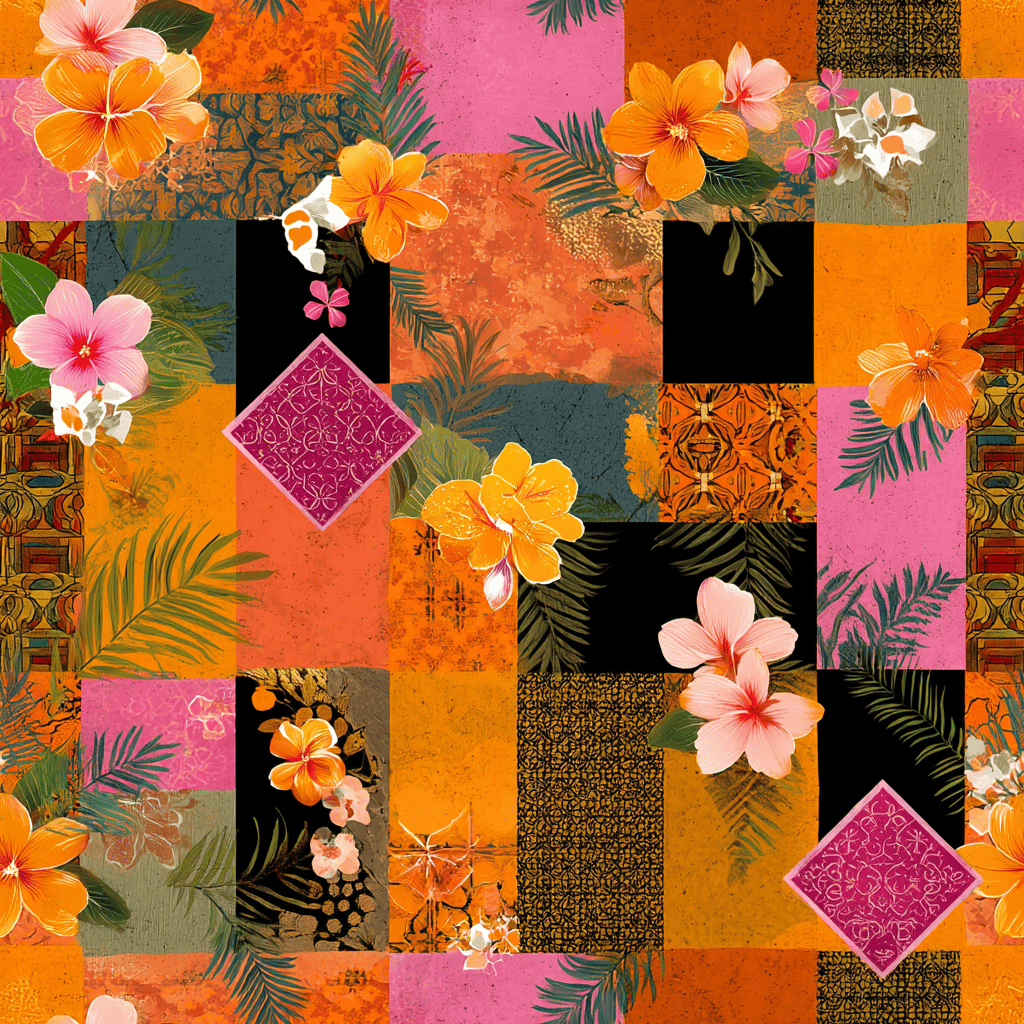 PARADISE FLORAL SILK HEAD SCARF