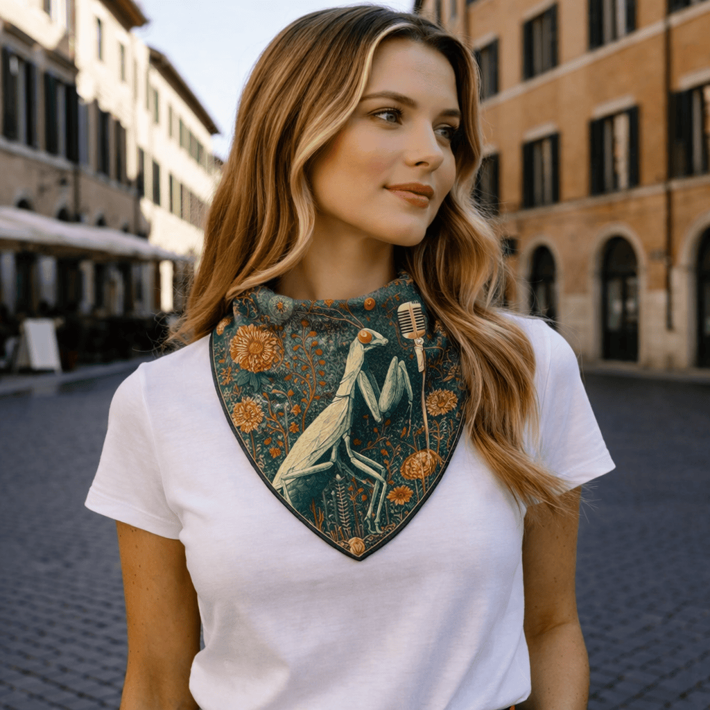 THE MANTIS SERENADE SILK BANDANA