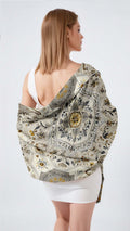 AZTEC OPULENCE SILK LONG LADIES SCARF