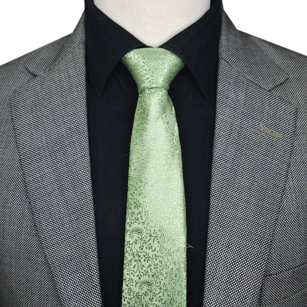 CYPESS GREEN PAISLEY TEXTURE TIE