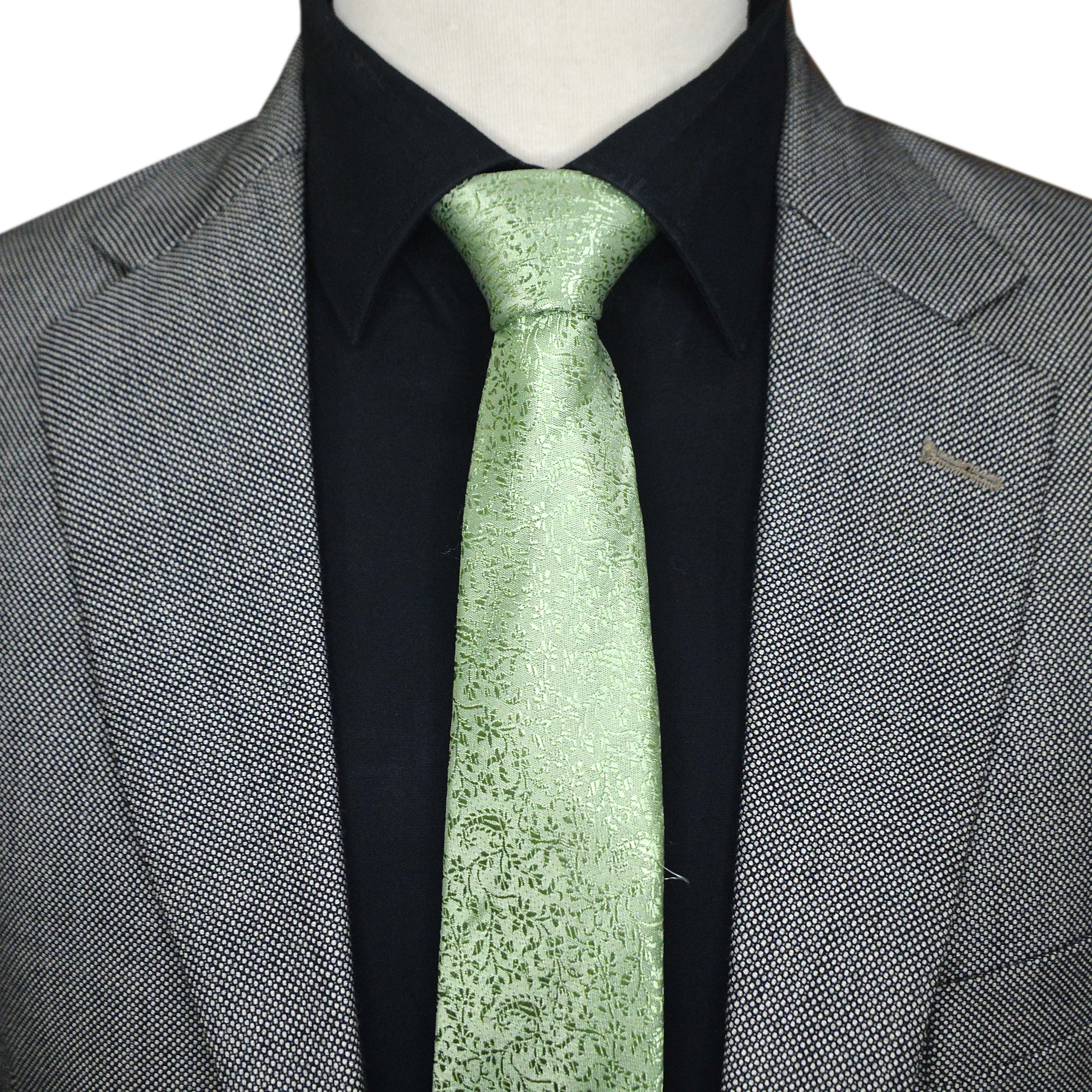CYPESS GREEN PAISLEY TEXTURE TIE