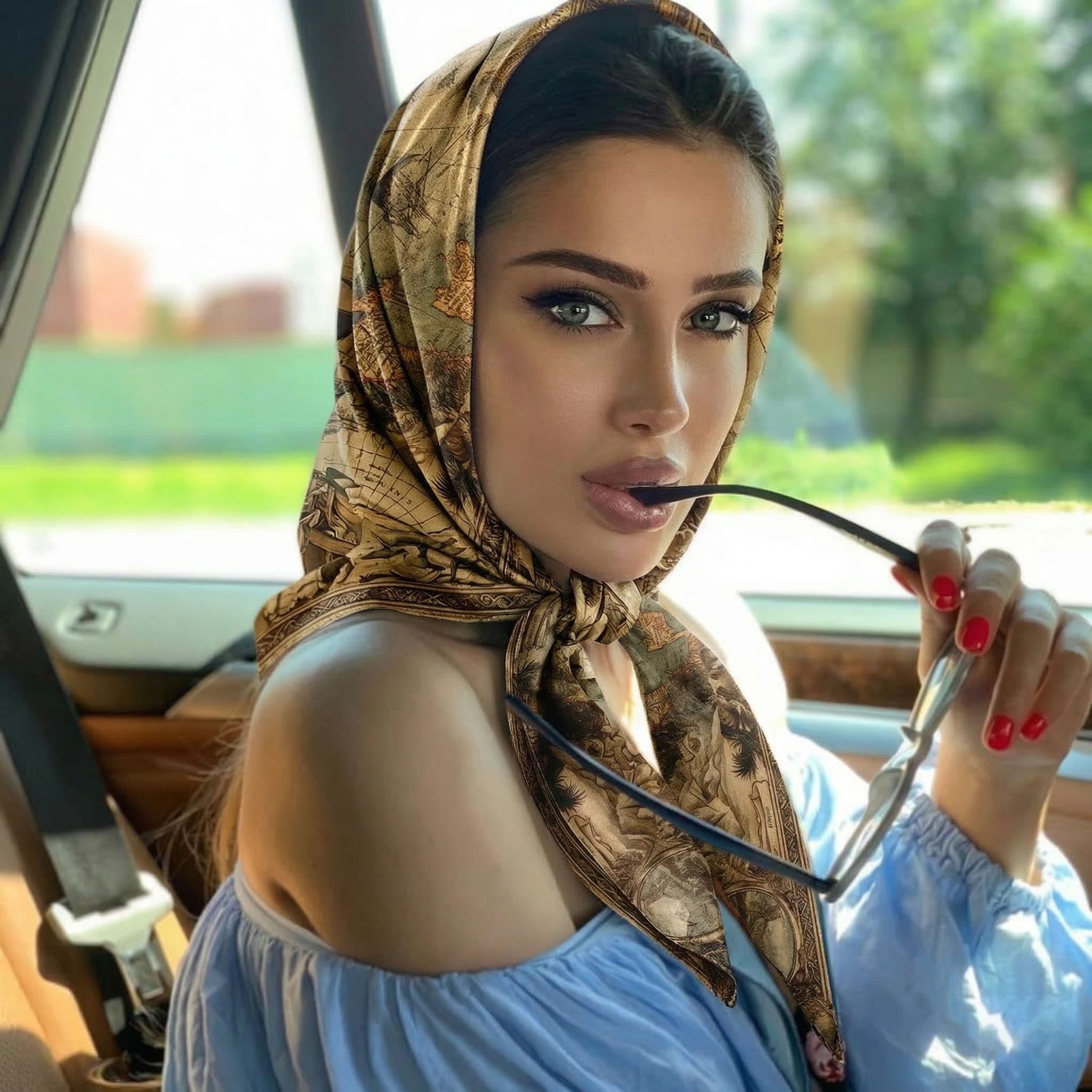 VOYAGE SILK HEAD SCARF