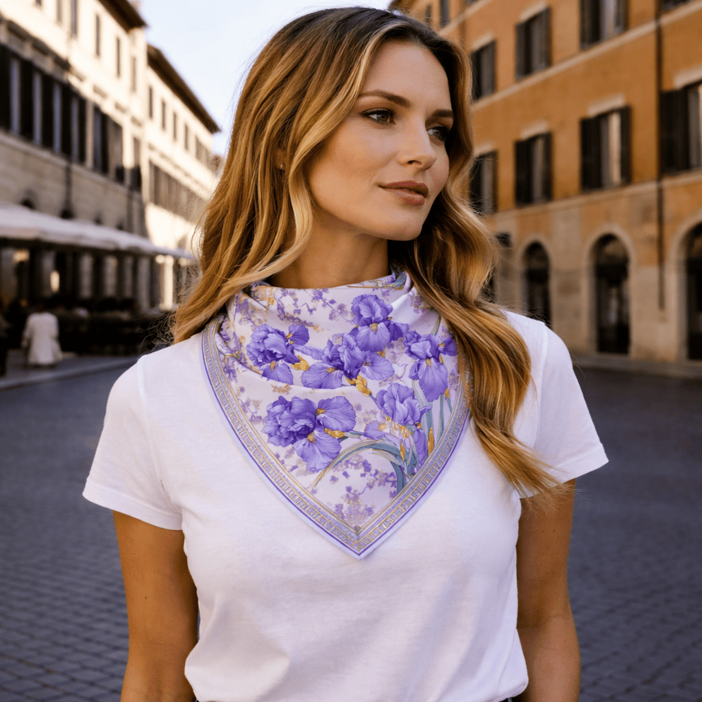 IRIS SILK BANDANA