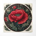 VELORA CRIMSON SILK POCKET SQUARE