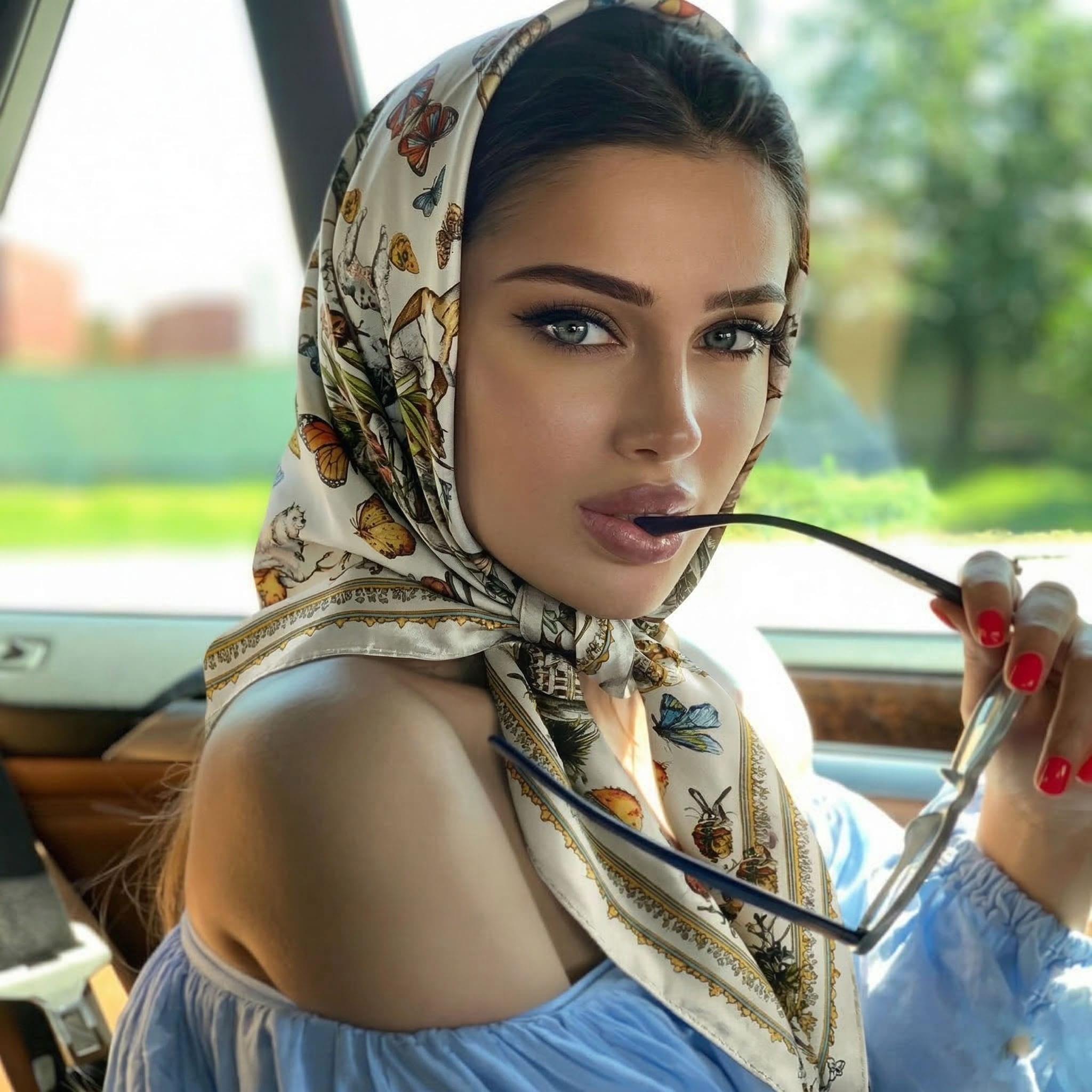 GERARDO BALDERAS SILK HEAD SCARF