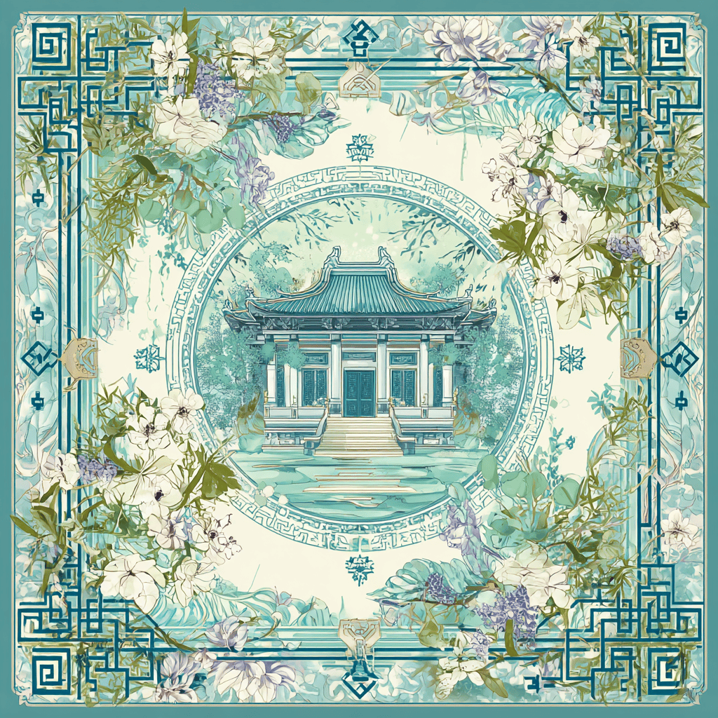ETHEREAL LOTUS SILK HEAD SCARF