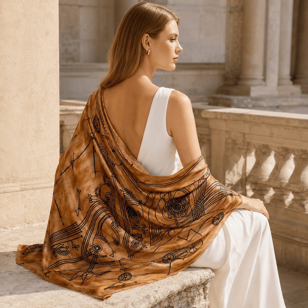 ARCANE COSMOGRAPHY SILK LONG LADIES SCARF