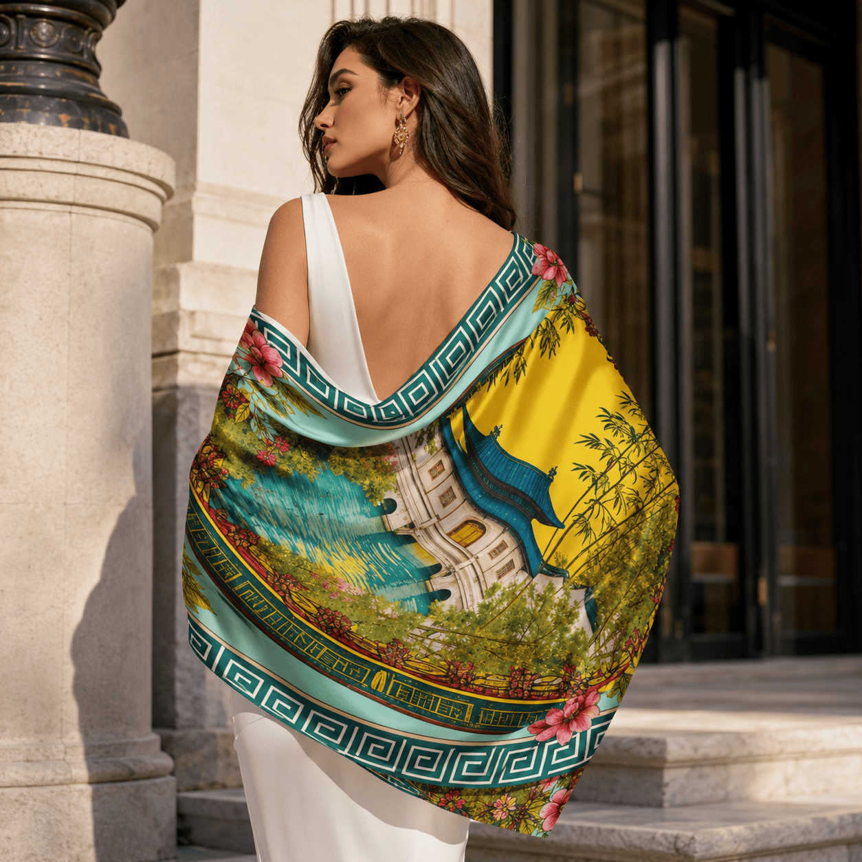 BLOOM SANCTUARY SILK LONG LADIES SCARF