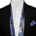 BLUE EYE EAGLE MEN SCARF AND POCKET SQUARE SET - PREMIUM COLLECTION