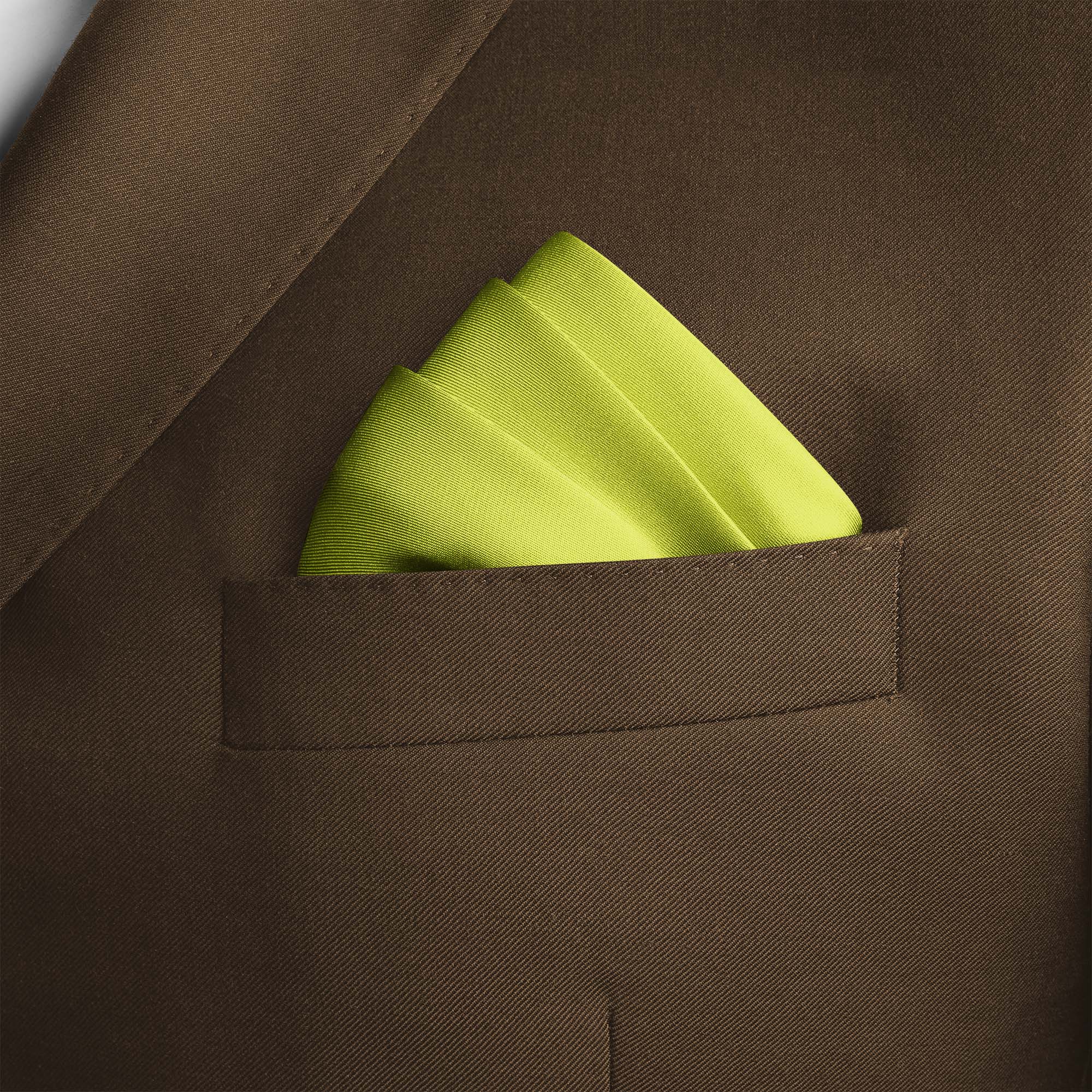 CANARY YELLOW SILK POCKET SQUARE