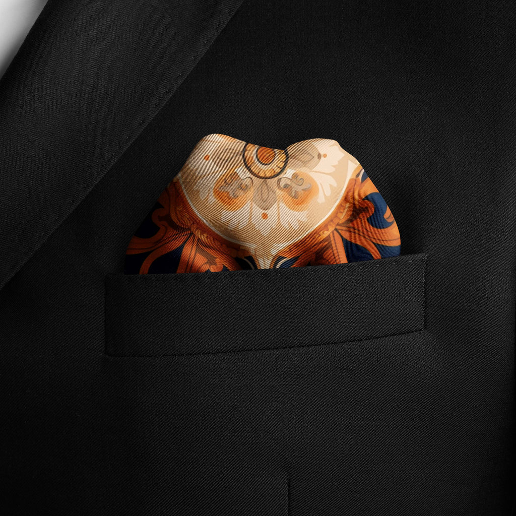 LUXURY VINTAGE SILK POCKET SQUARE