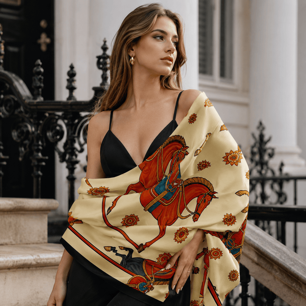 EQUESTRIAN PARADE SILK LONG LADIES SCARF