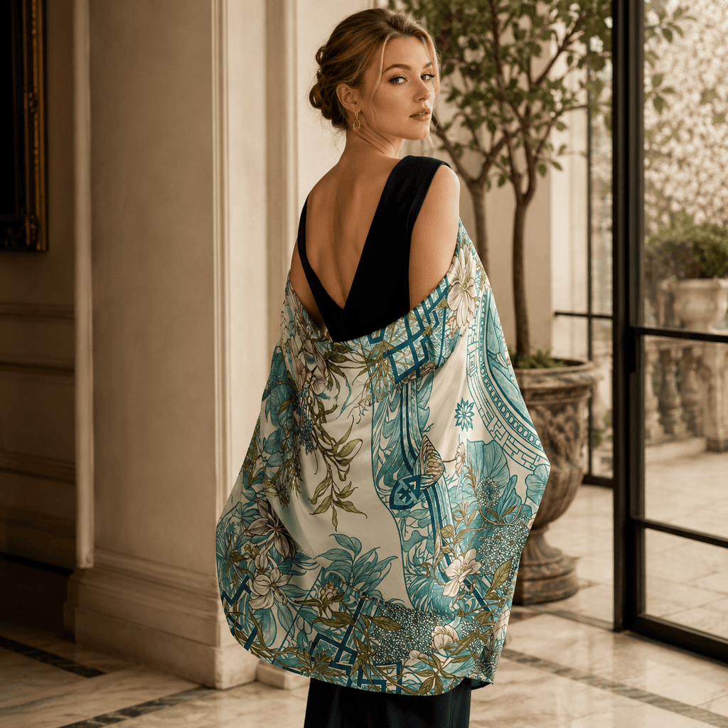 ETHEREAL LOTUS SILK LONG LADIES SCARF