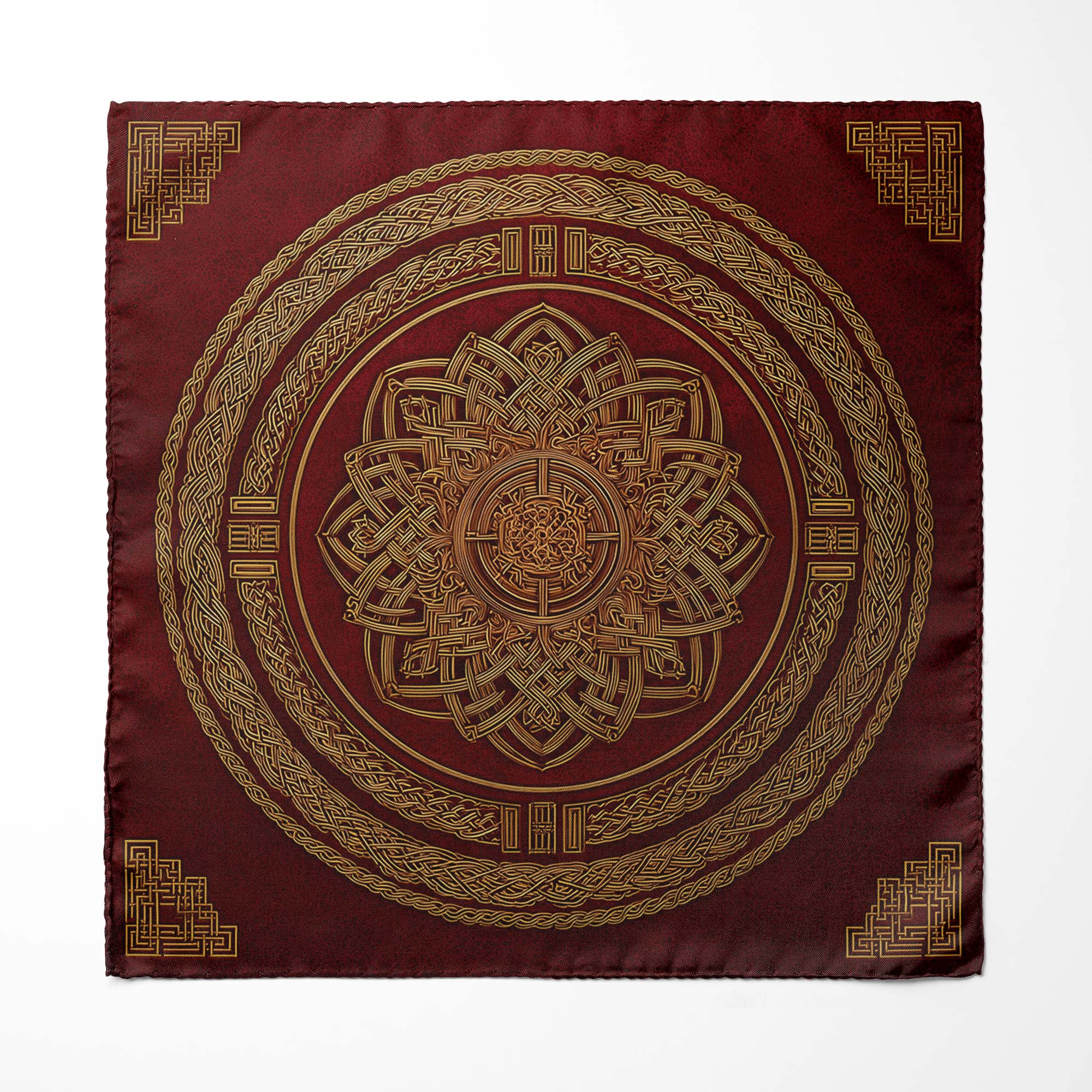 EXOTIC BUDDHA SILK POCKET SQUARE
