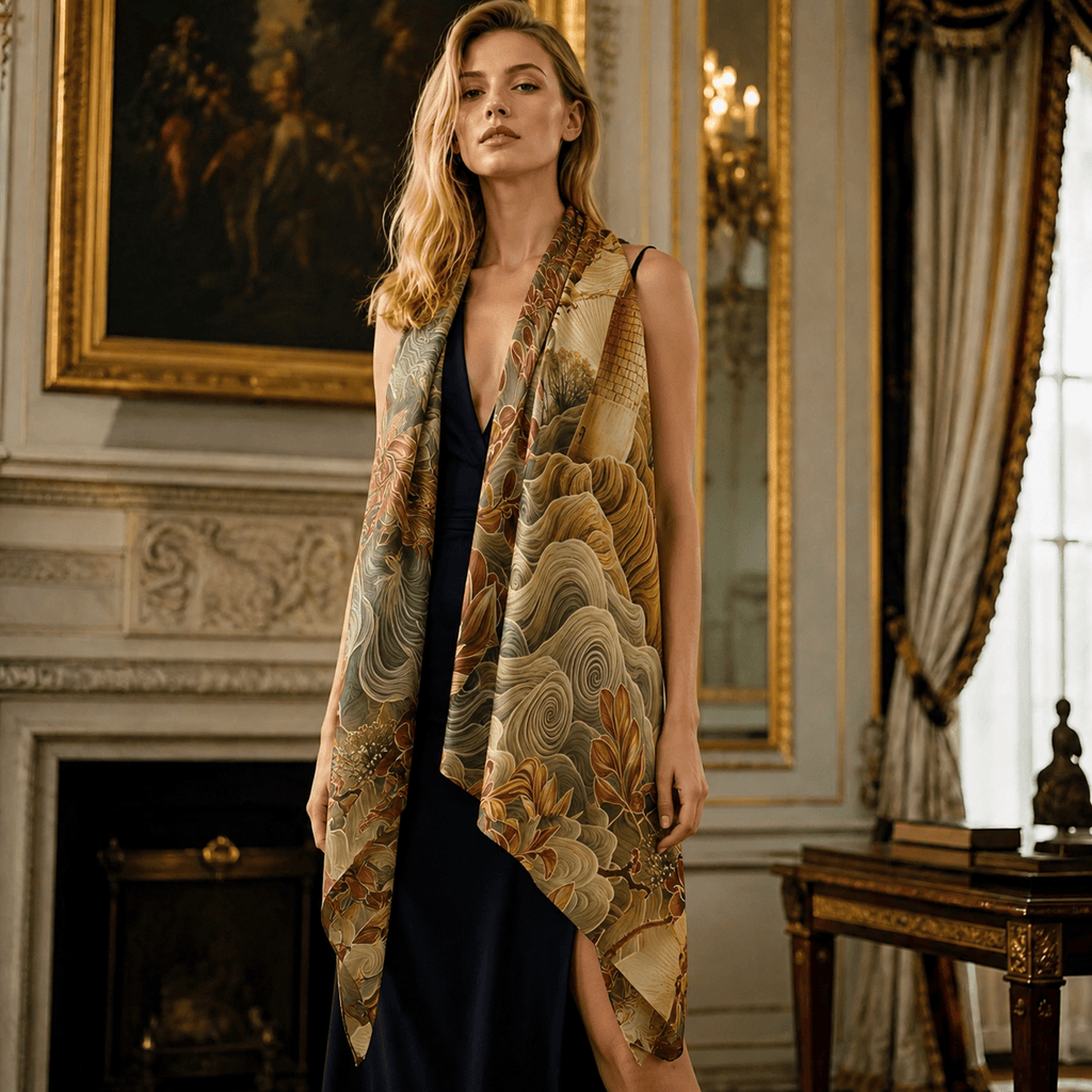 EXQUISITE CIRCULAR SILK LONG LADIES SCARF