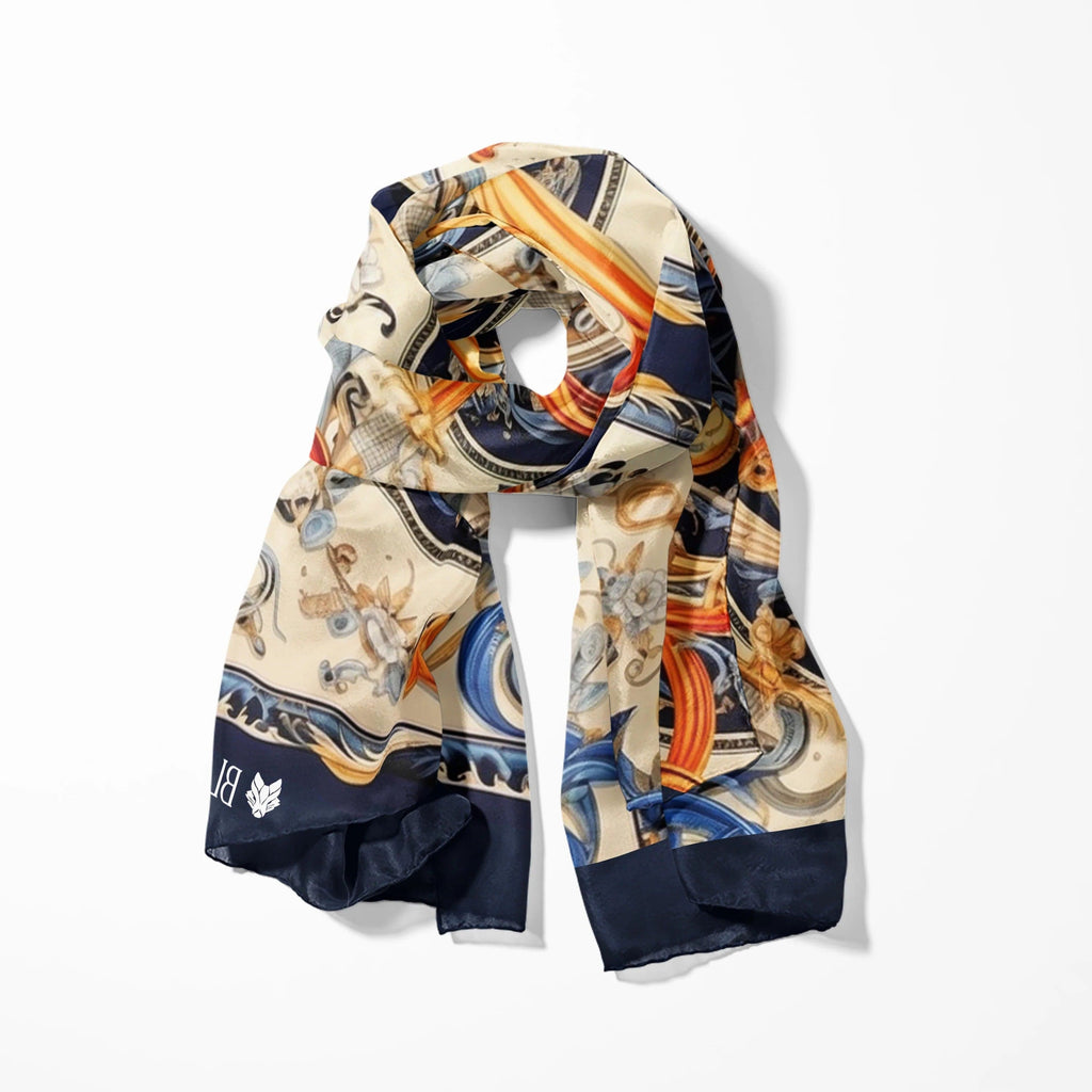 Scarf and Pocket Square Set | Black Wolf