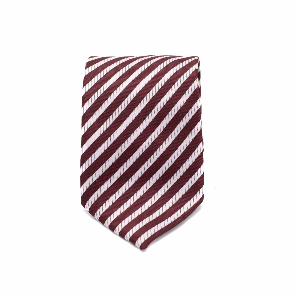 BURGUNDY STRIPE TIE