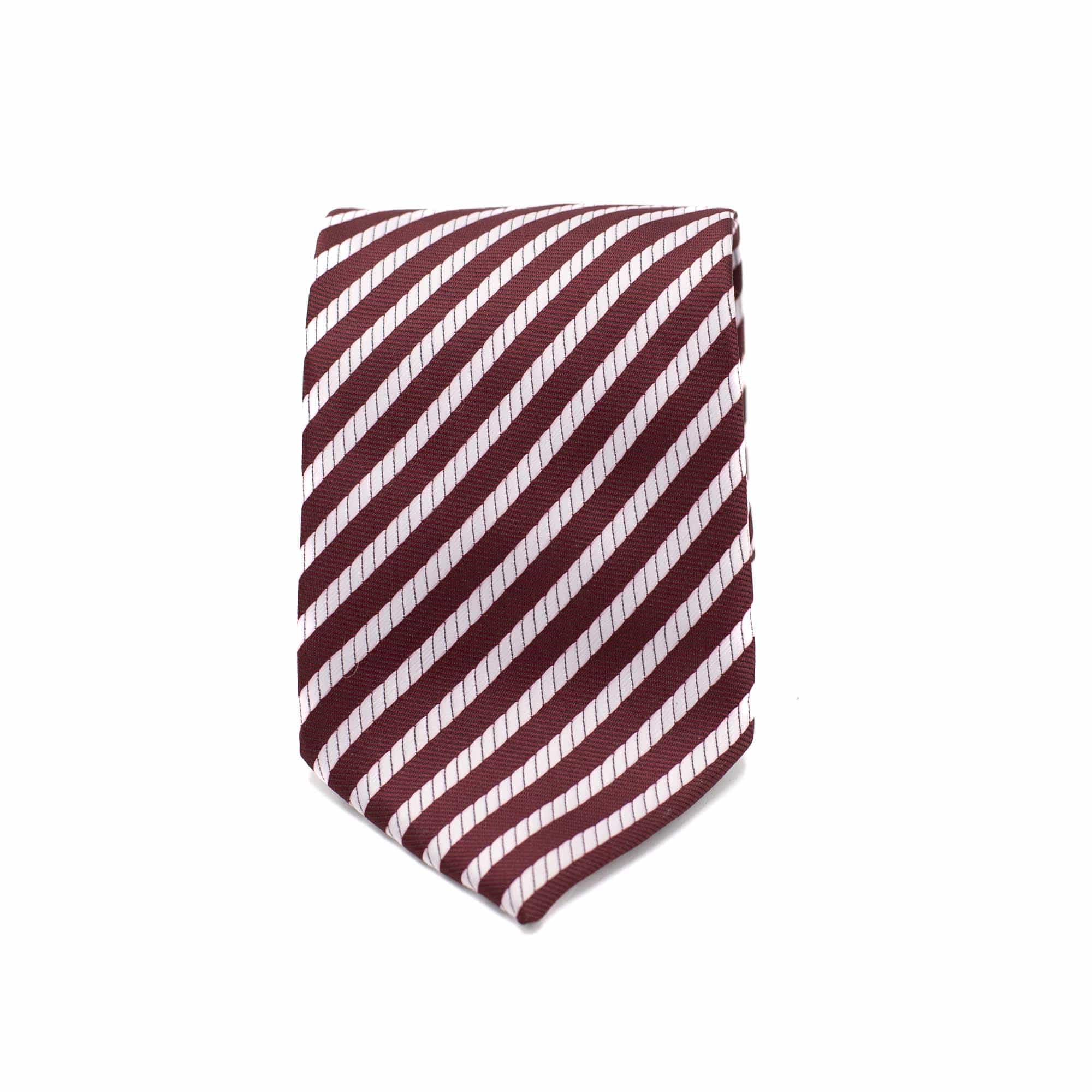 BURGUNDY STRIPE TIE