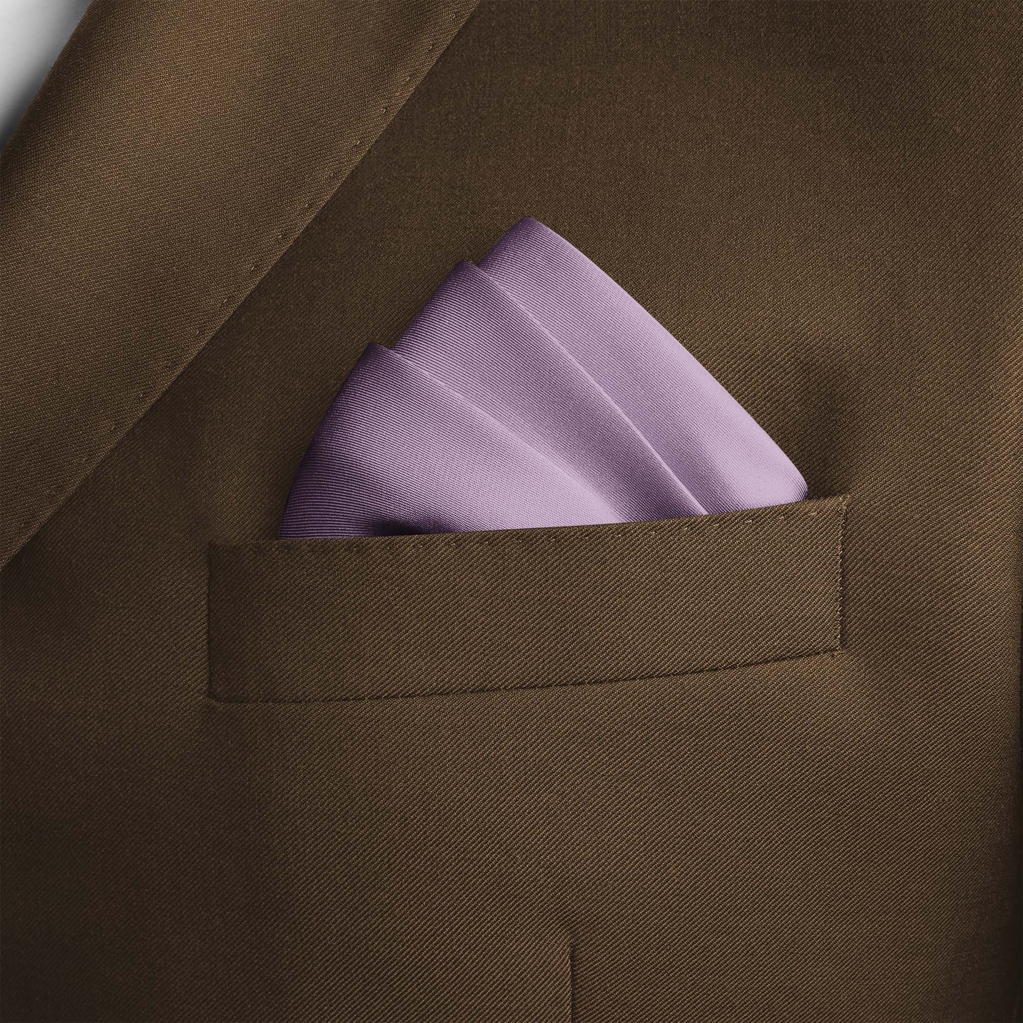 LILAC SILK POCKET SQUARE