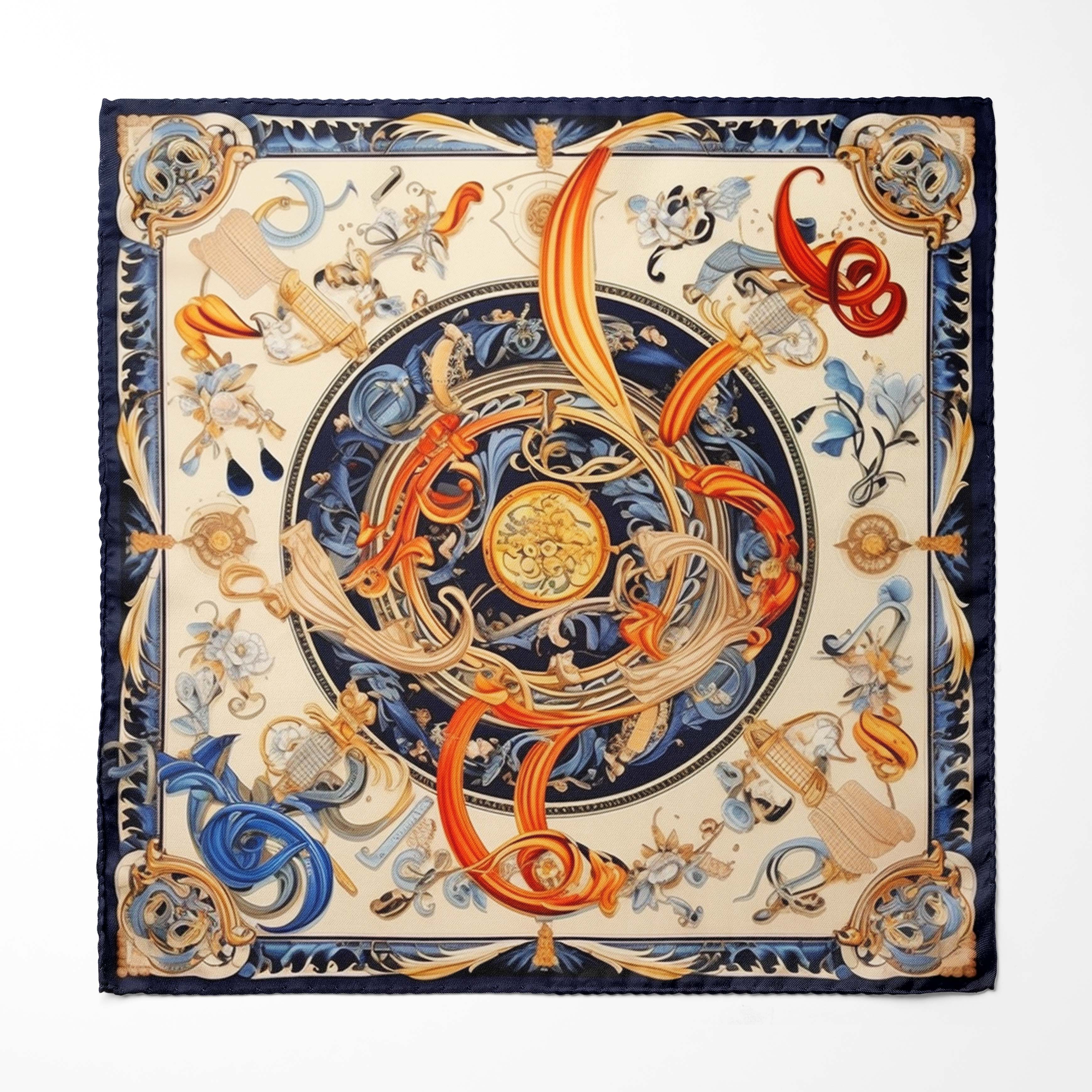 Scarf and Pocket Square Set | Black Wolf