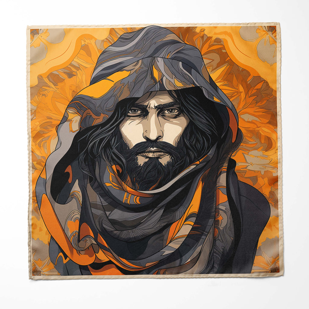 Men's Pocket Squares | Print Pocket Square | Black Wolf