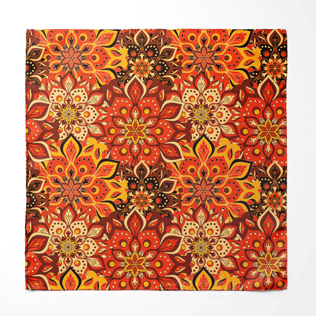 BATIK FLOWER SILK POCKET SQUARE