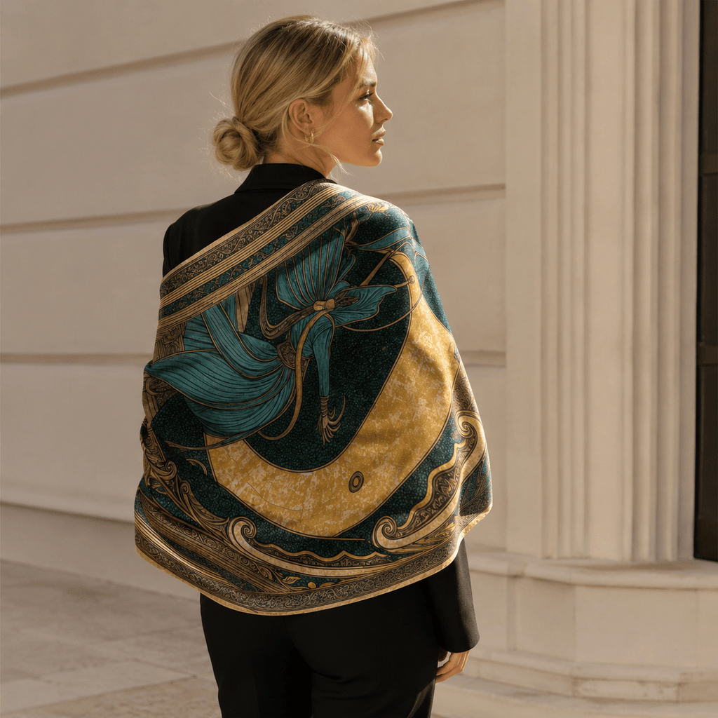 MYSTIC MOON SILK LONG LADIES SCARF