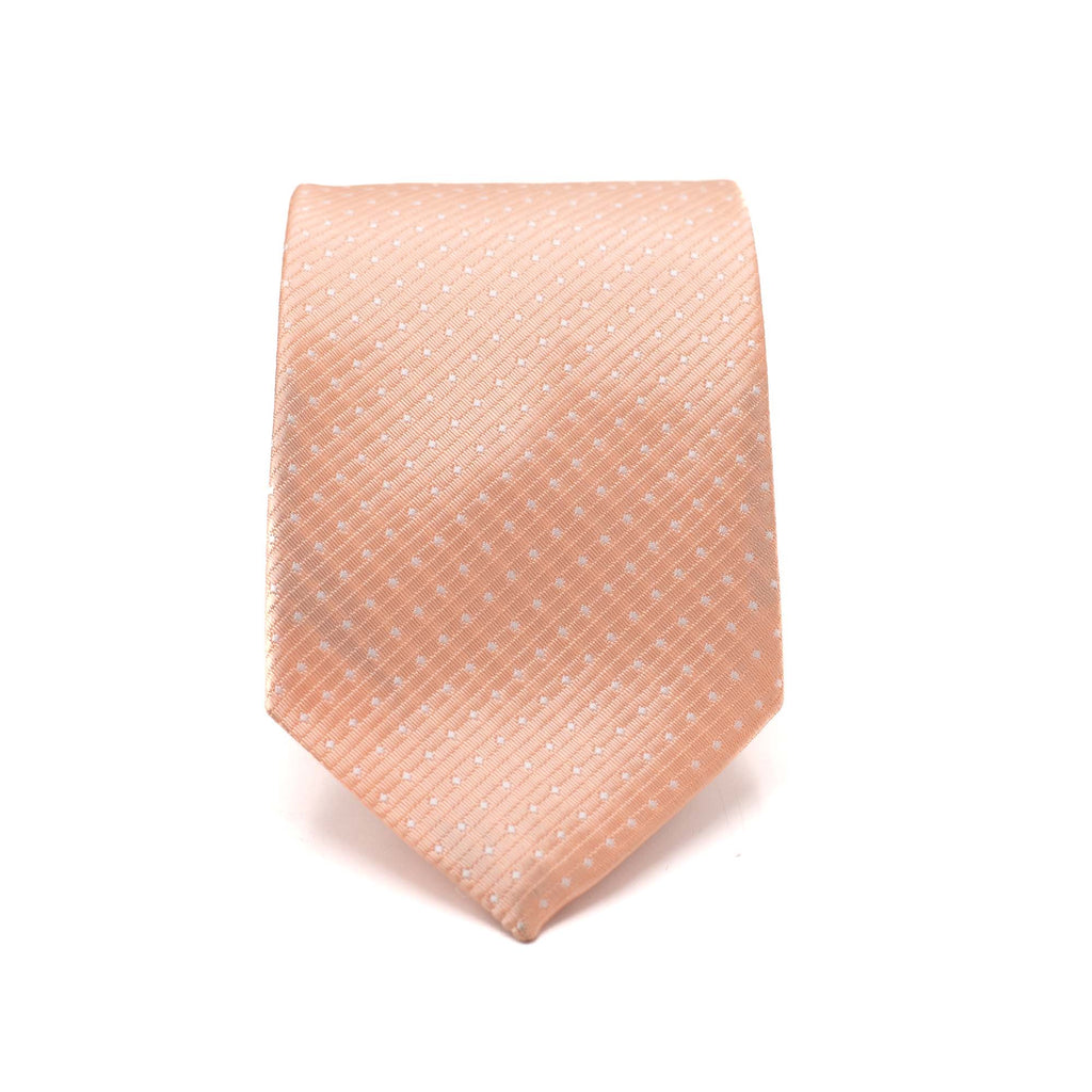 SOFT PEACH ELEGANCE TIE AND POCKET SQUARE SET
