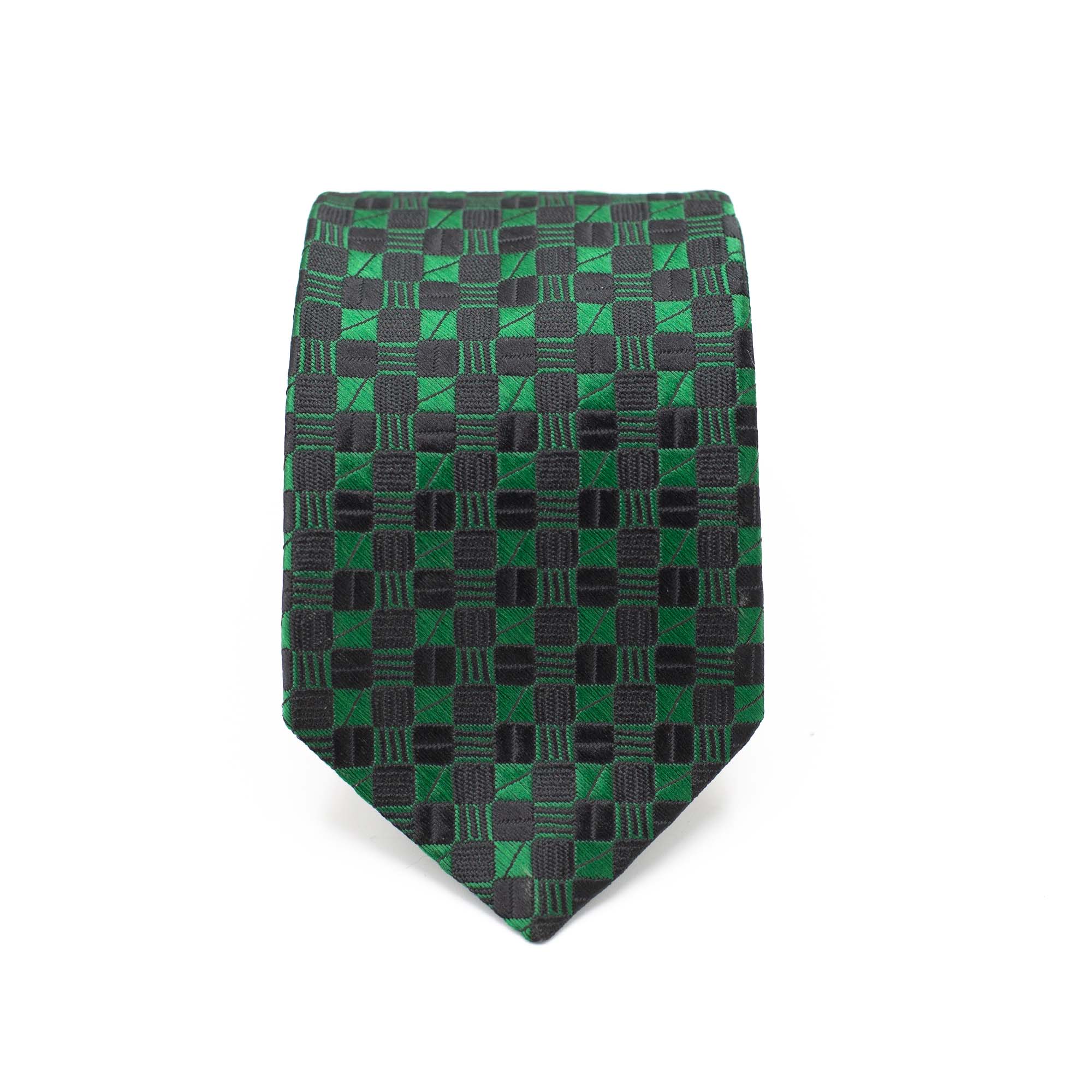 MIDNIGHT MATRIX TIE AND POCKET SQUARE